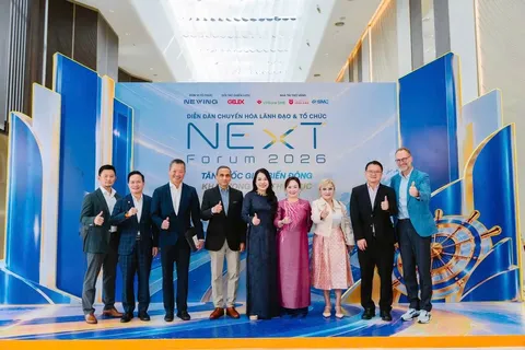 Speakers and international guests at NExT Forum 2026, ThiskyHall Sala.